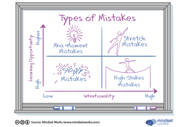 Tipos de erros, de acordo com Eduardo Briceno