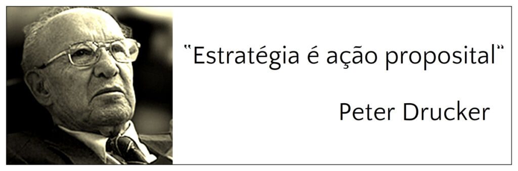 Peter Drucker disse: “Estratégia é ação proposital”